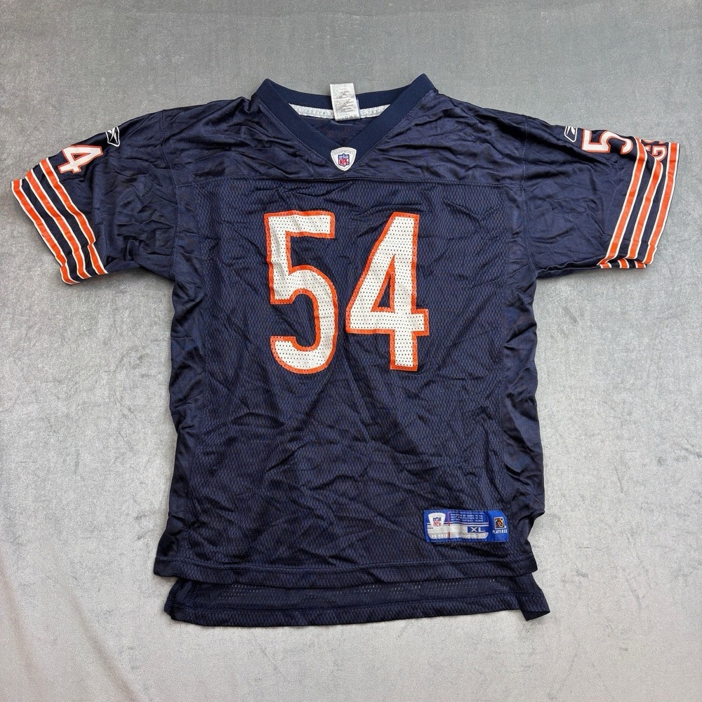 Reebok Chicago Bears Brian Urlacher 54 NFL Jersey‎ Navy Men's XL